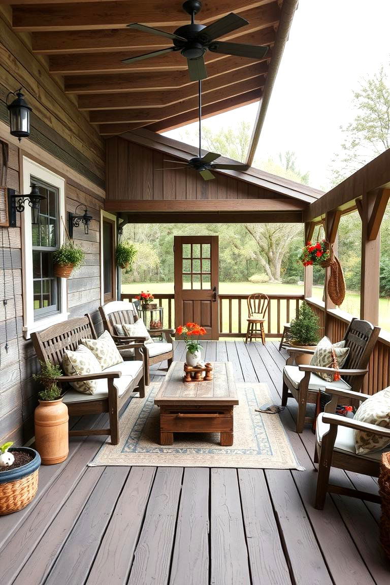 Rustic Farmhouse Appeal - 24 Deck Decorating Ideas