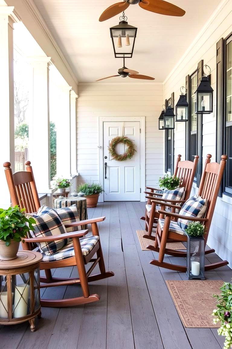 Rustic Farmhouse Charm - 24 Modern Front Porch Ideas