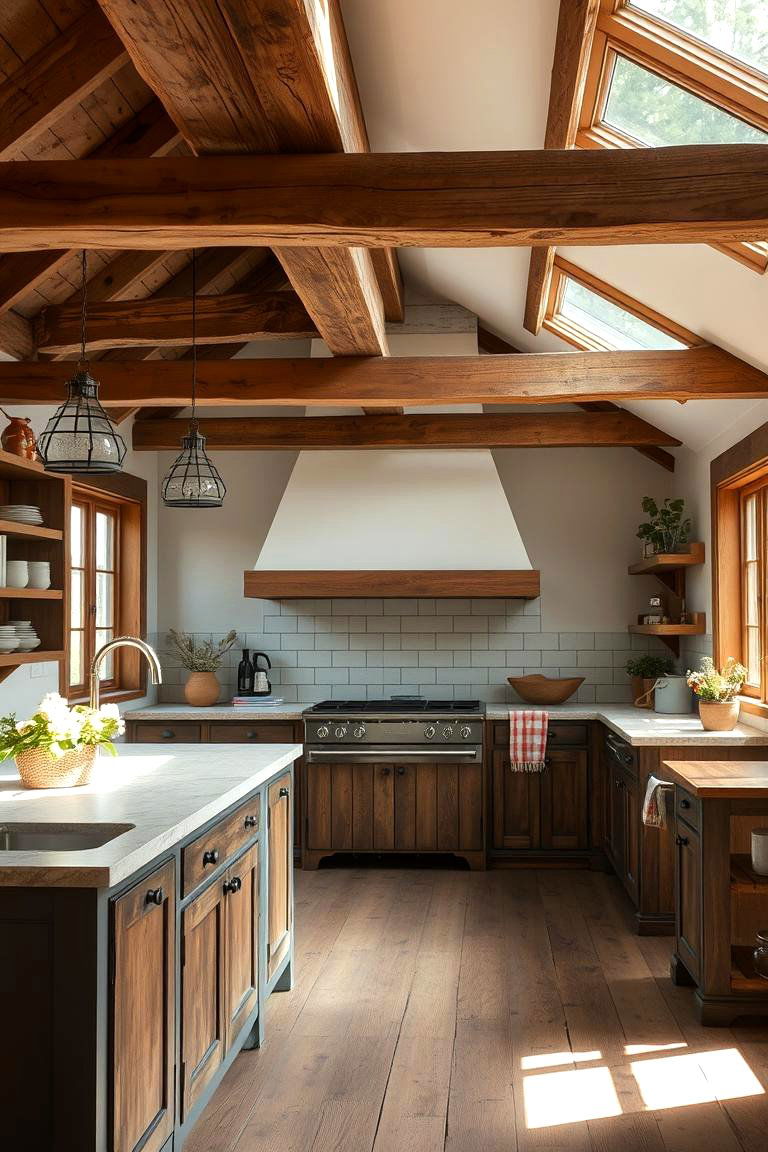 Rustic Farmhouse Charm - 24 Rustic Kitchen Ideas