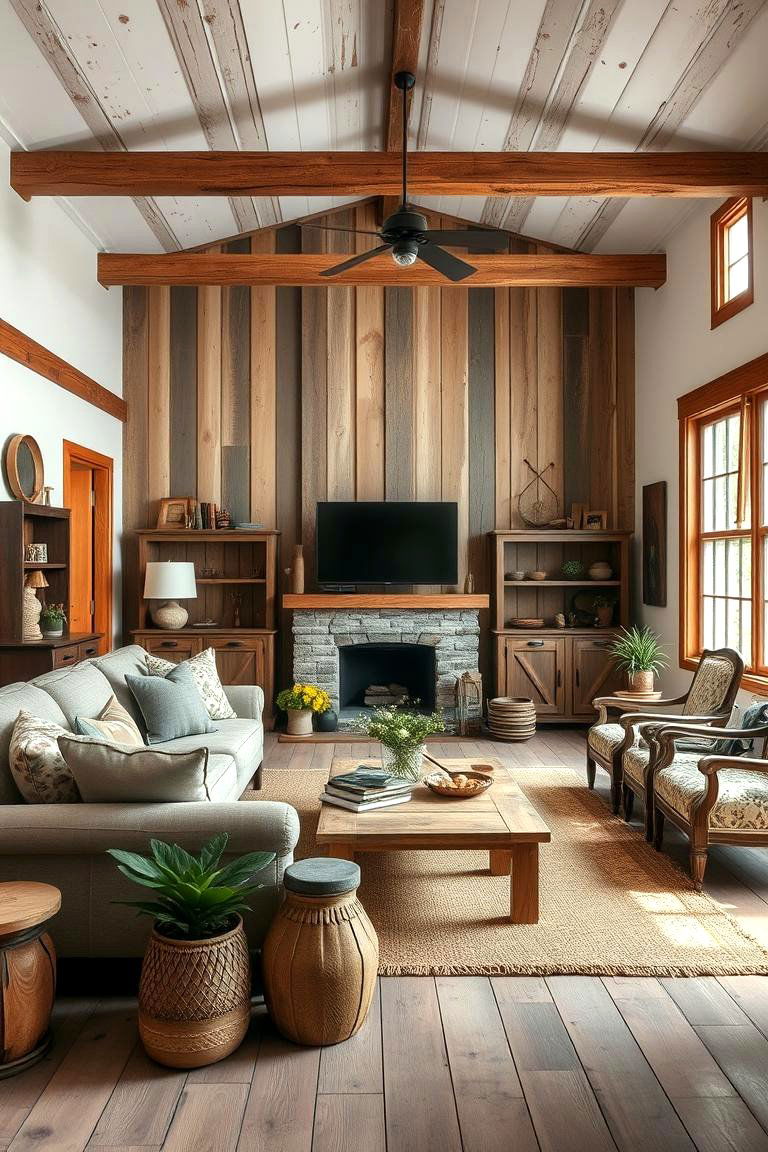 Rustic Farmhouse Charm - 24 Joanna Gaines Living Room Ideas