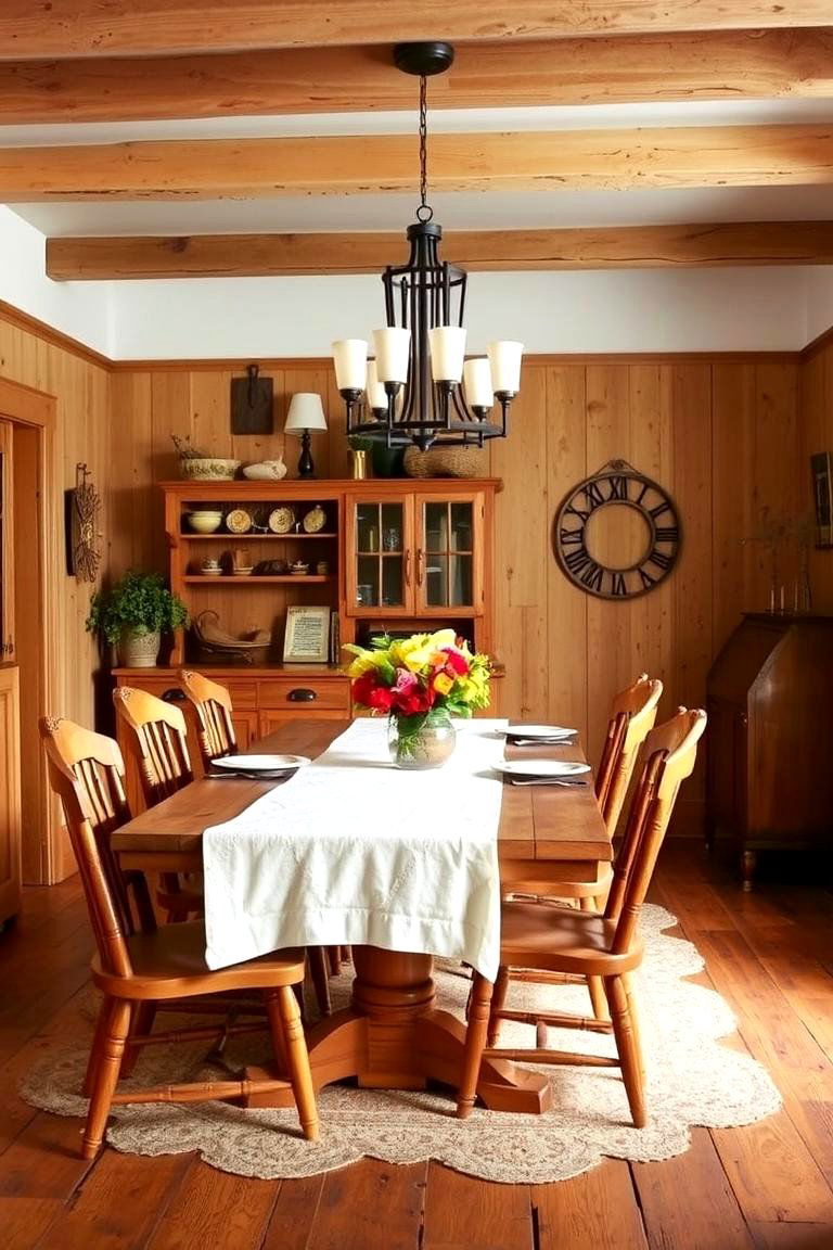 Rustic Farmhouse Dining Room Style - 24 Room Decorating Ideas