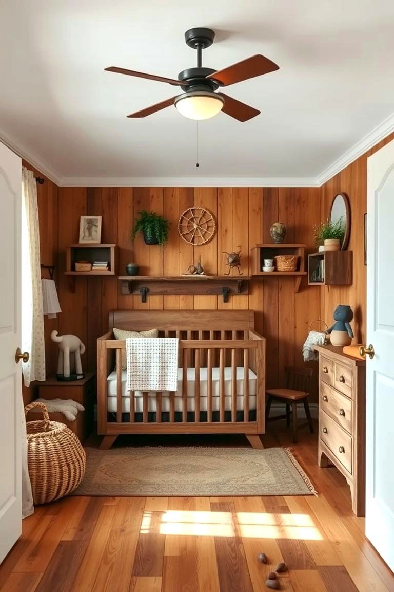 Rustic Farmhouse Nursery - 24 Nature Themed Nursery Ideas