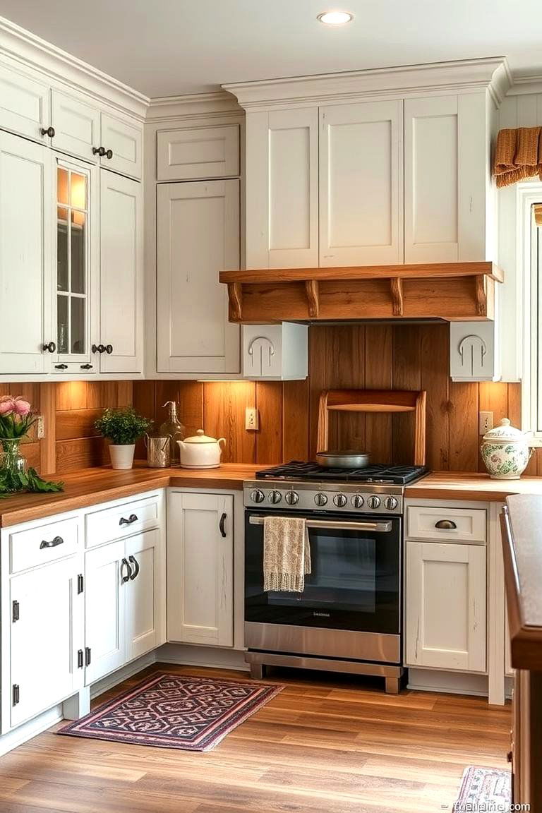 Rustic Farmhouse Off white Kitchen Cabinets - 24 Off-white Kitchen Cabinets
