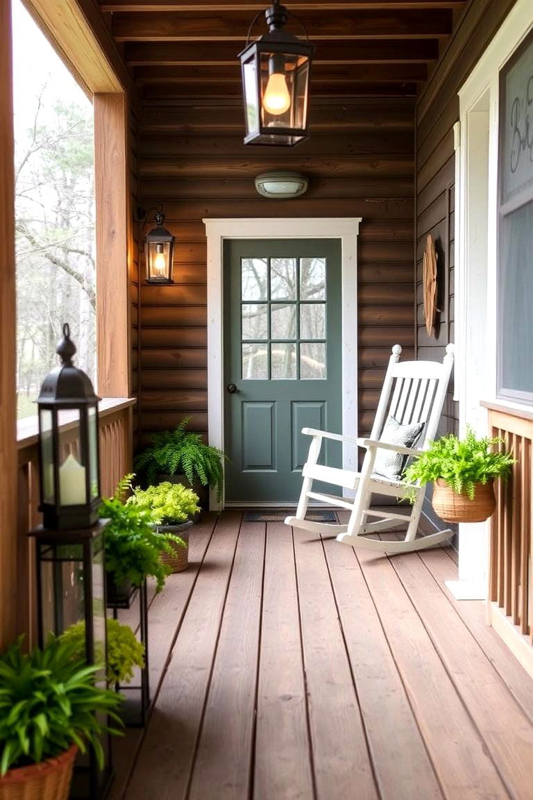 Rustic Farmhouse Porch Deck - 24 Front Porch Deck Ideas