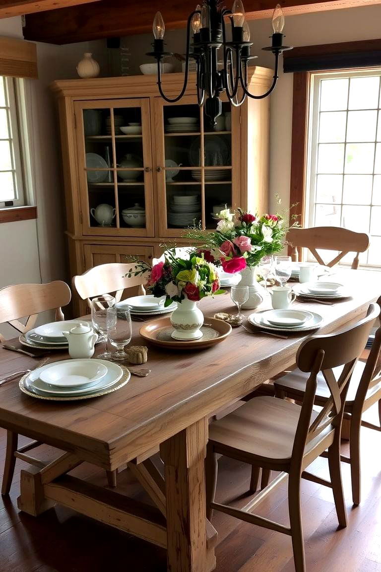 Rustic Farmhouse Table Setting - 24 Table Setting Ideas