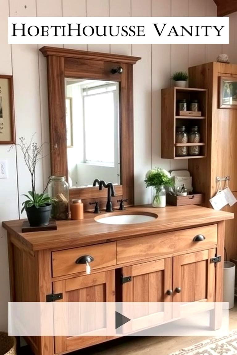 Rustic Farmhouse Vanity - 24 Vanity Room Ideas