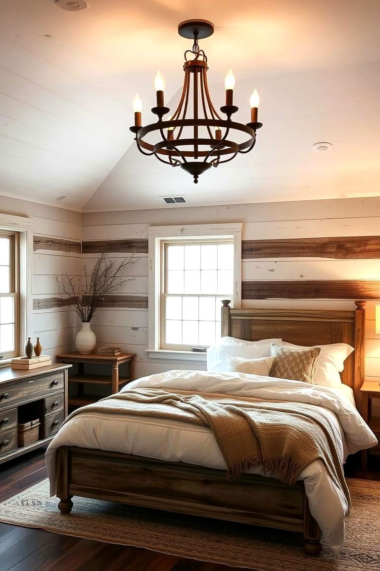 Rustic Farmhouse Warmth - 24 Bedroom Chandelier Ideas