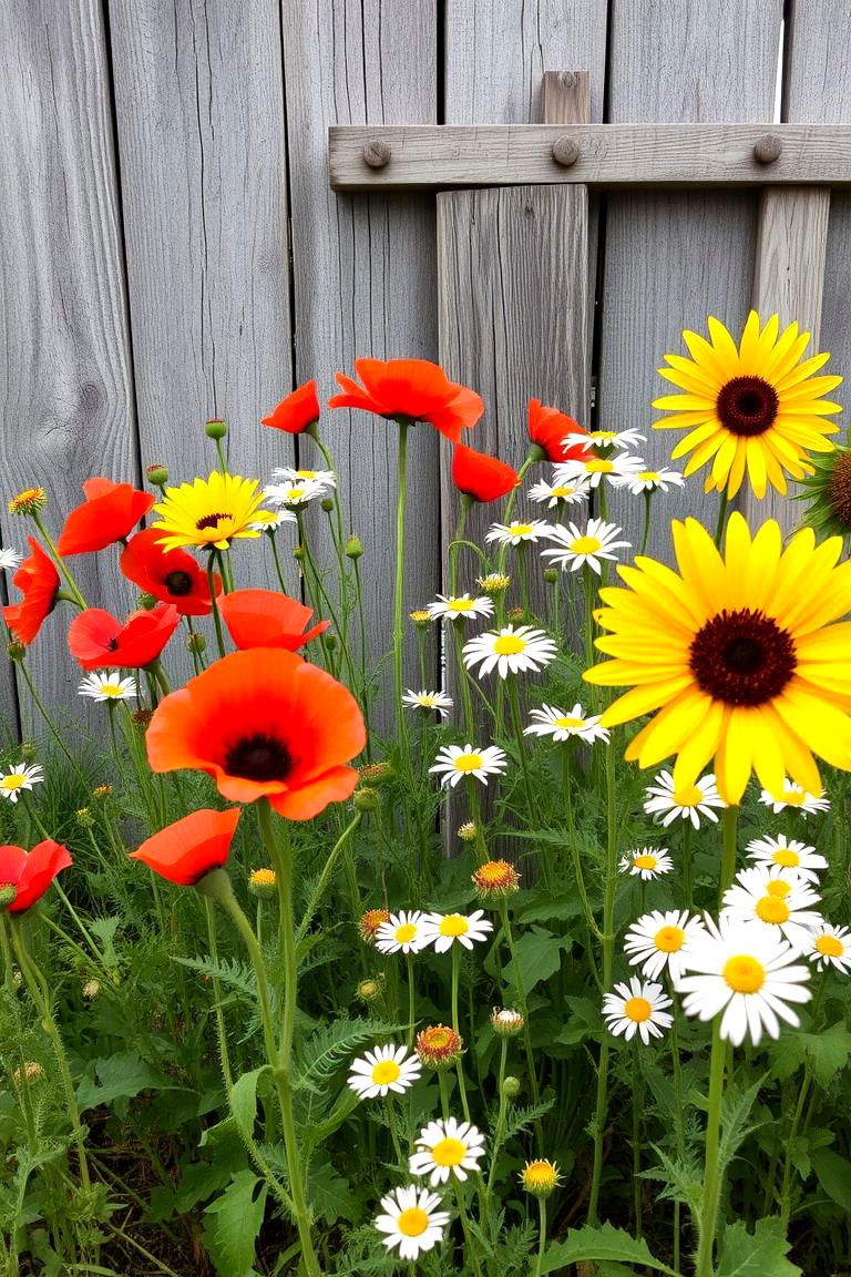 Rustic Farmyard Blooms - 24 Front Yard Flower Bed Ideas