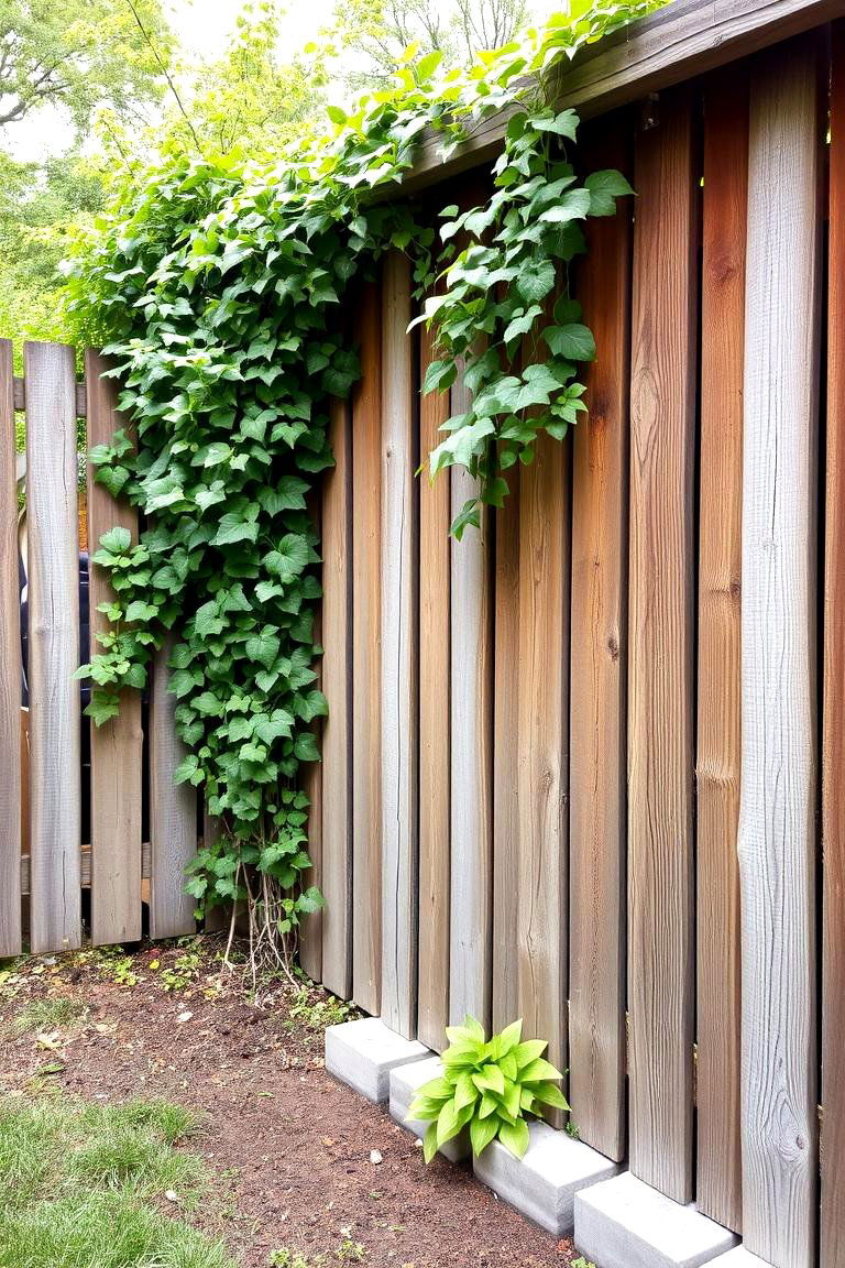 Rustic Fence Integration - 24 Garden Screening Ideas