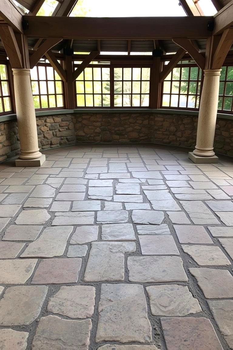 Rustic Flagstone Charm - 24 Gazebo Floor Ideas