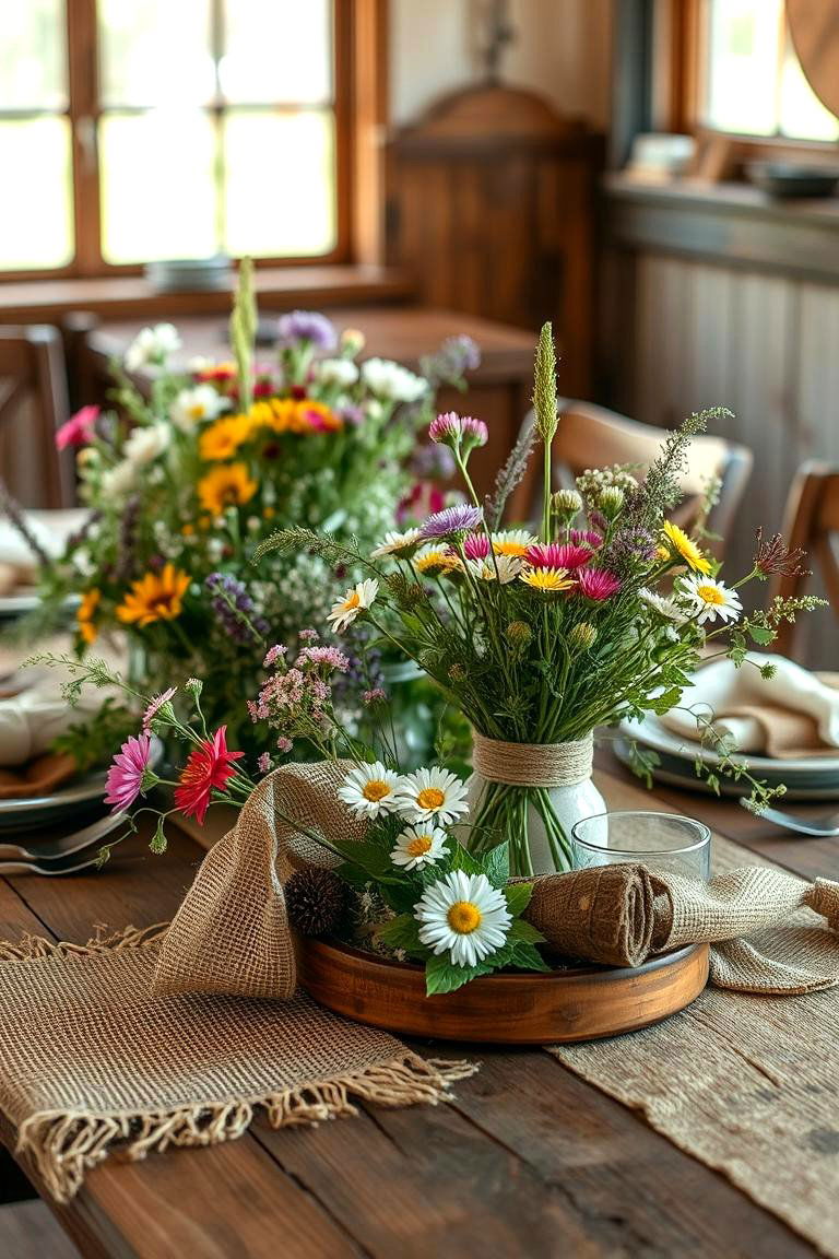 Rustic Floral Elegance - 24 Wedding Centerpiece Ideas