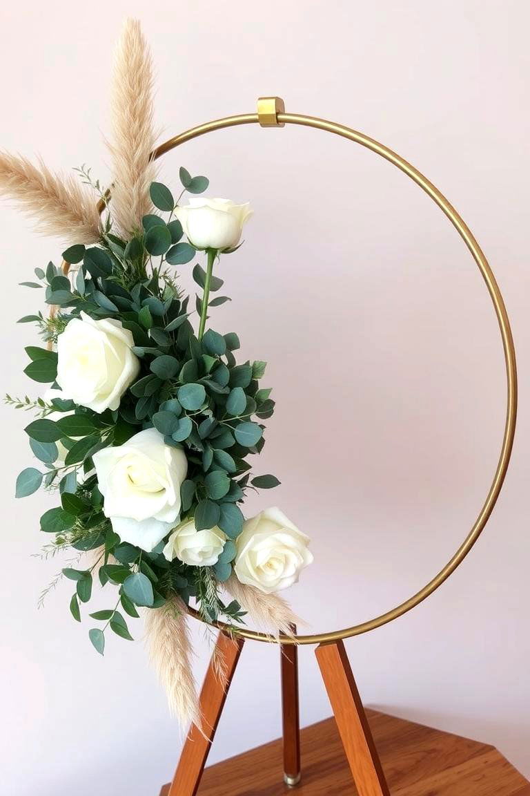Rustic Floral Hoops - 24 Rustic Wedding Centerpieces