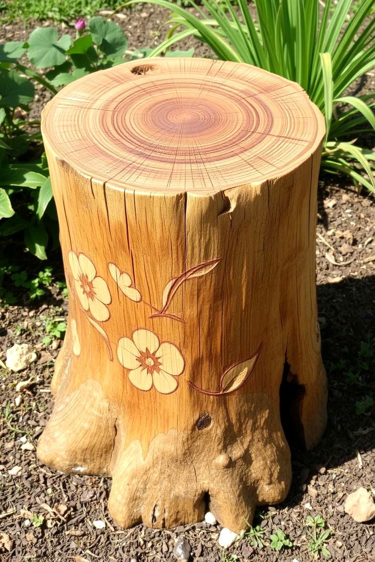 Rustic Garden Art - 24 Tree Stump Fairy Garden Ideas