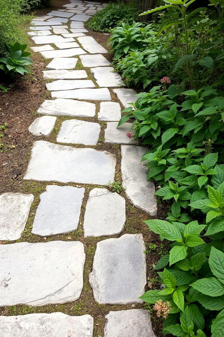 Rustic Garden Retreat Walkway - 24 Bluestone Walkway Ideas