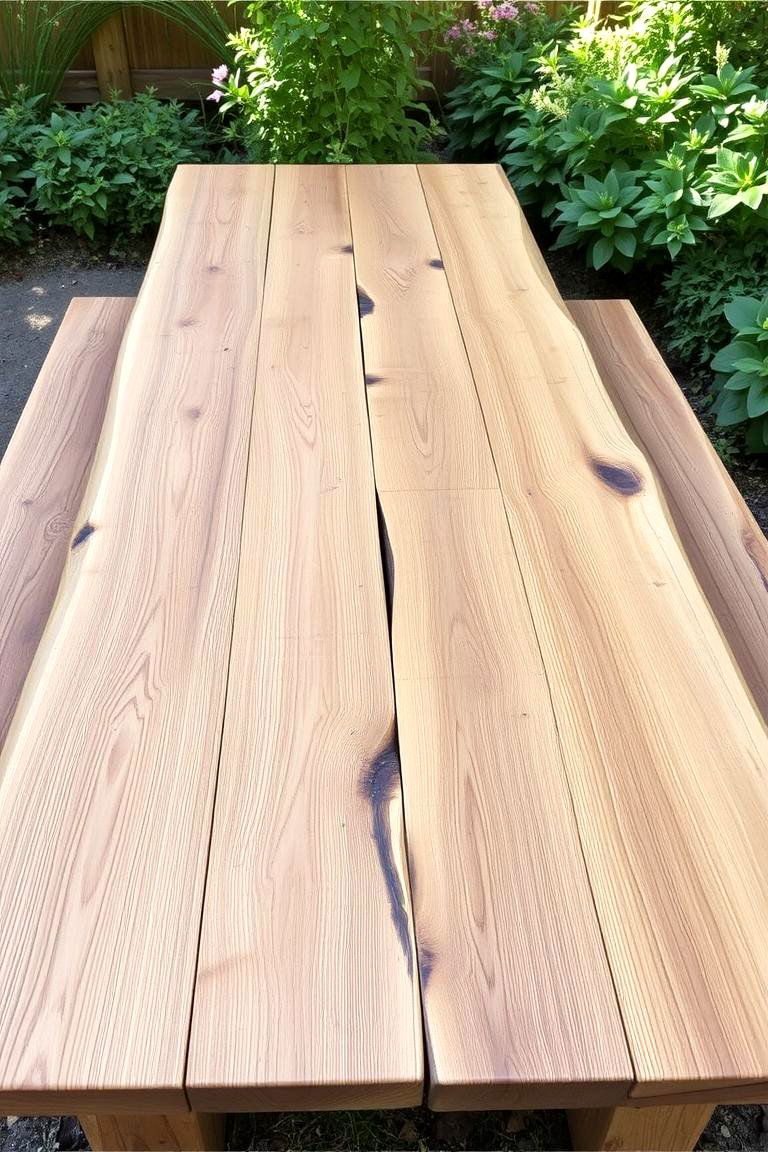 Rustic Garden Table from Sleepers - 24 Garden Sleeper Ideas