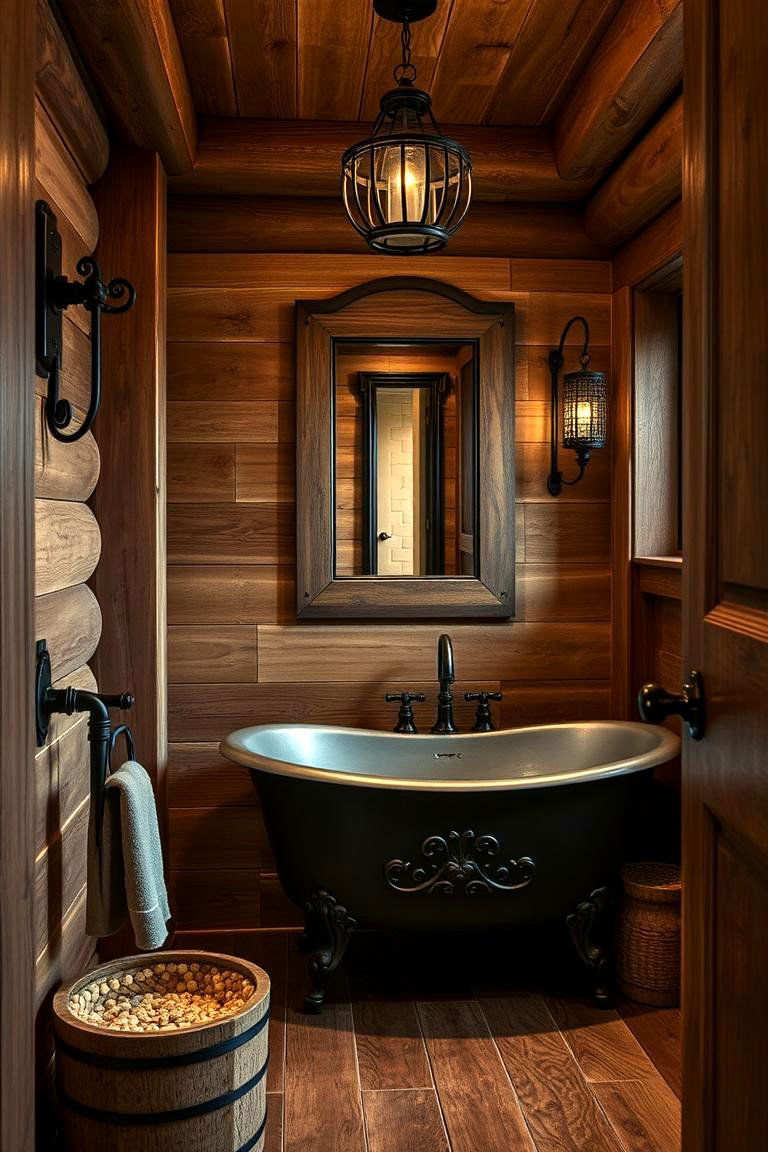 Rustic Gothic Accents - 24 Gothic Bathroom Ideas
