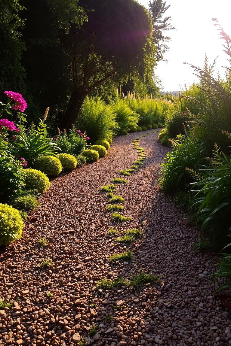 Rustic Gravel Pathway - 24 Garden Path Ideas