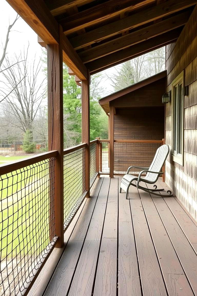 Rustic Hog Wire Charm - 24 Hog Wire Deck Railing Ideas