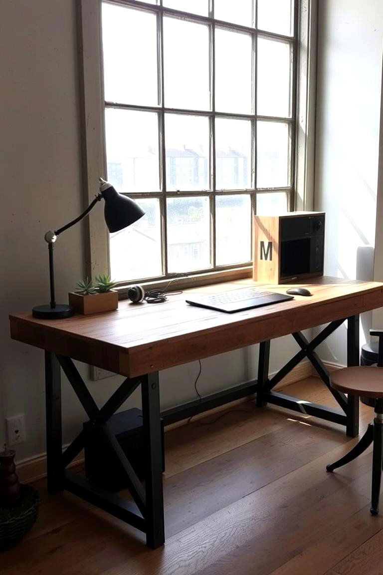 Rustic Industrial Charm - 24 Desk in Front of Window Ideas
