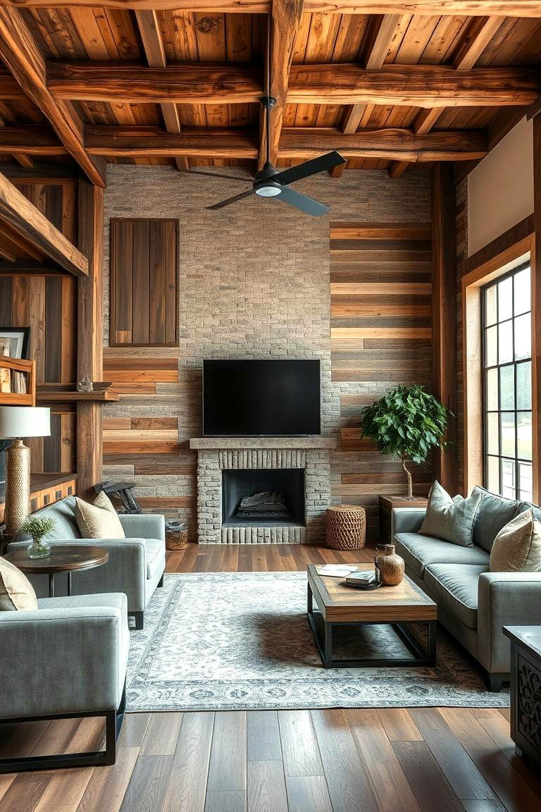 Rustic Industrial Chic - 24 Steampunk Living Room Ideas