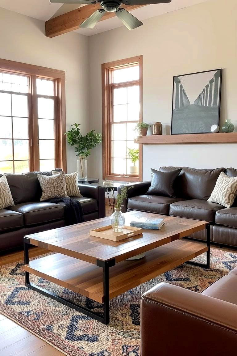 Rustic Industrial Coffee Tables - 24 Industrial Living Room Ideas