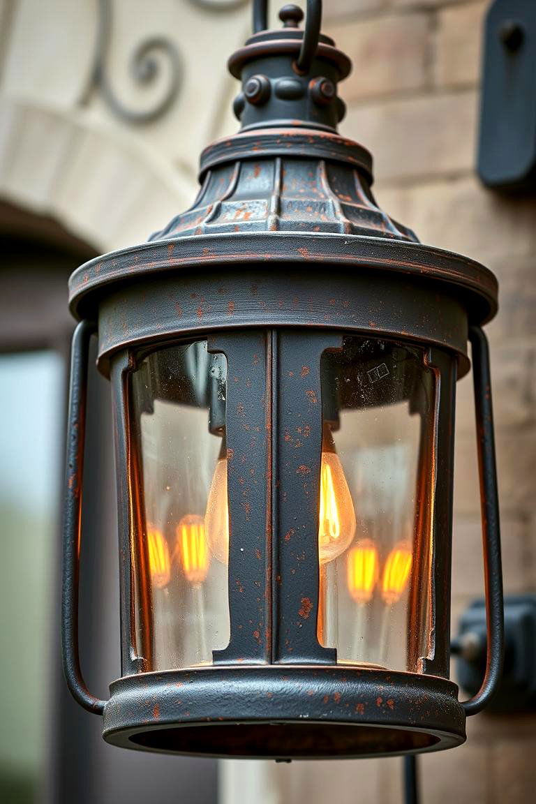 Rustic Iron Lantern - 24 Lantern Centerpiece Ideas