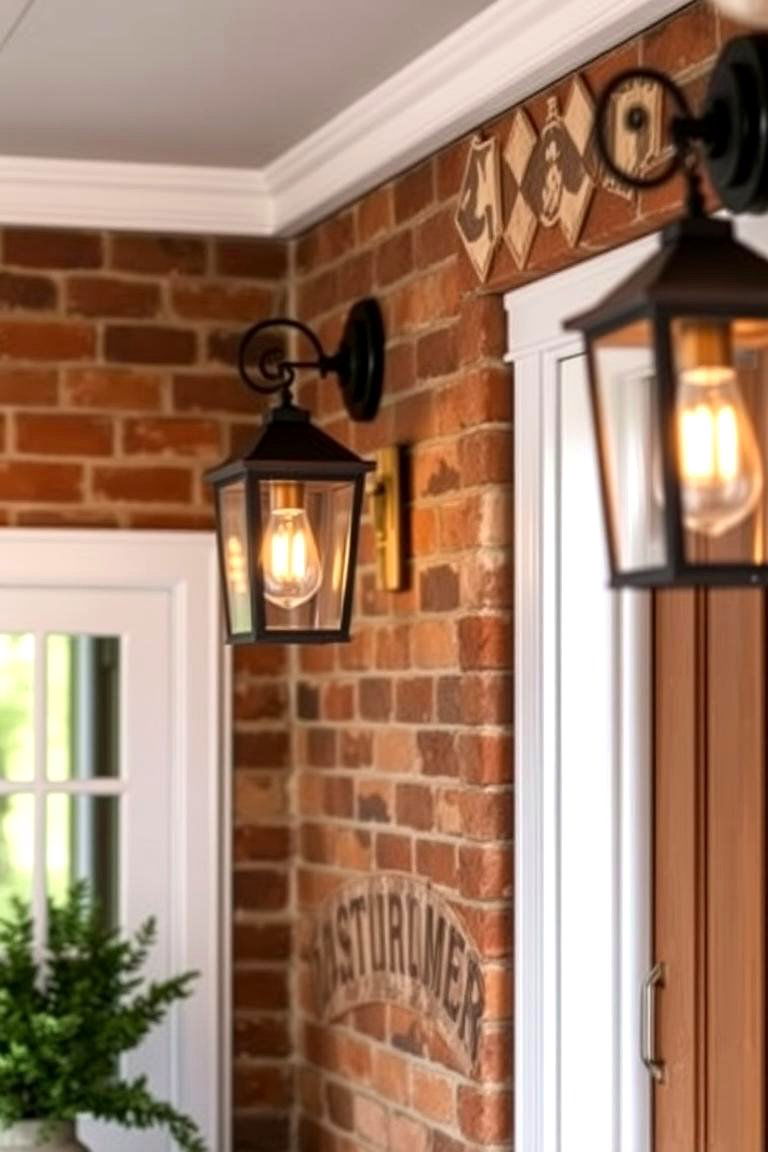 Rustic Lantern Wall Sconces - 24 Entryway Lighting Ideas