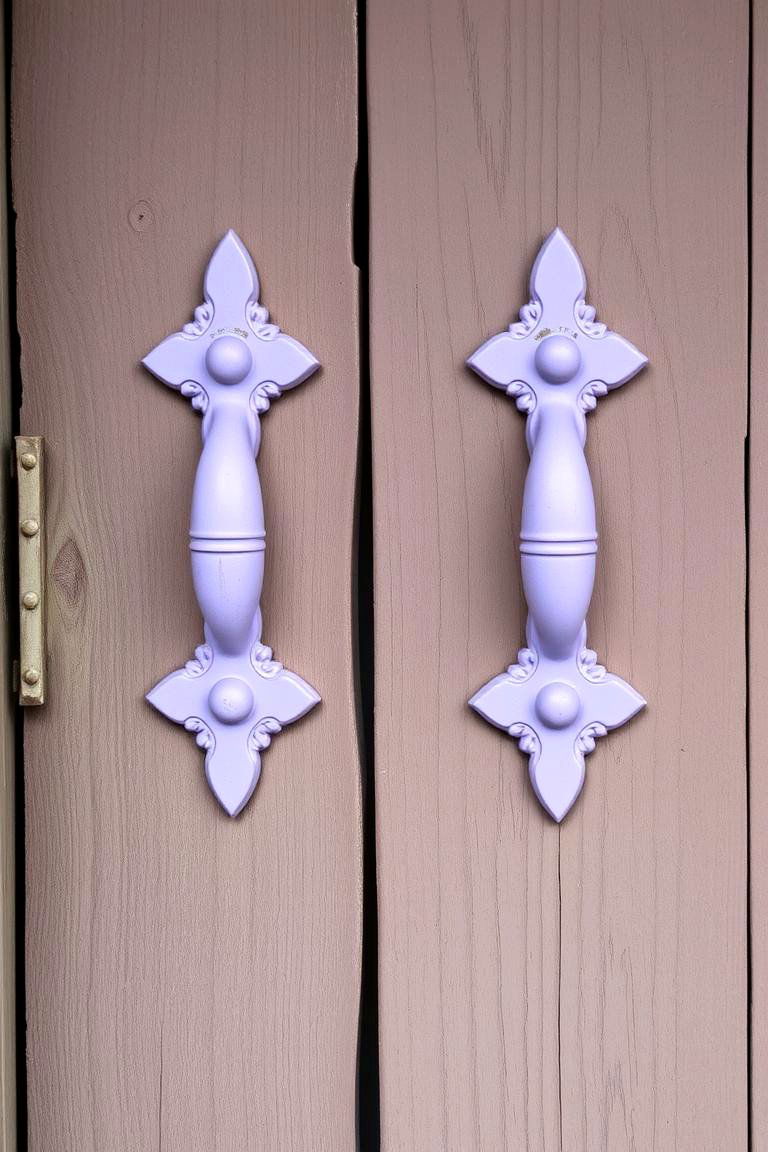 Rustic Lavender Door Hardware Accents - 24 Lavender Front Door Ideas
