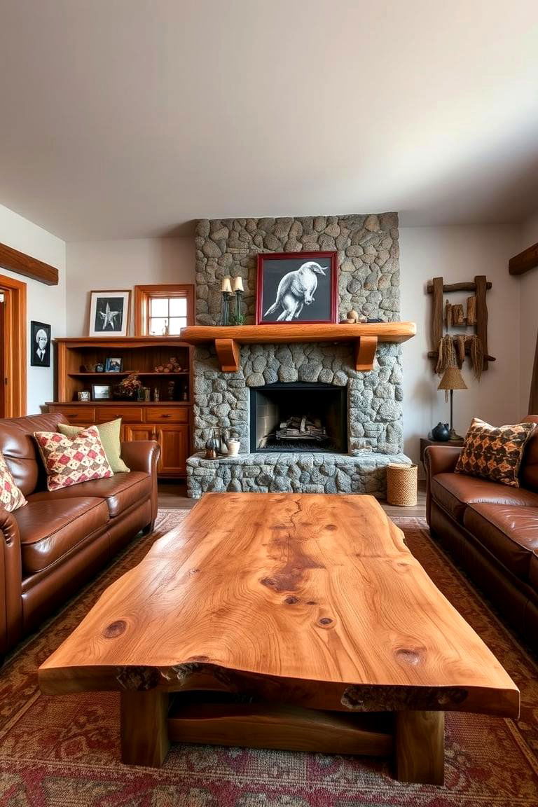 Rustic Leather Seating - 24 Western Living Room Ideas