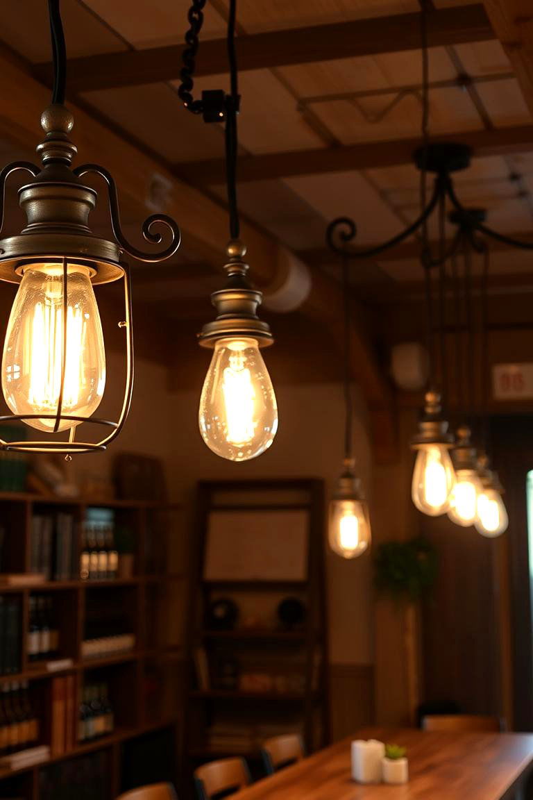 Rustic Lighting Fixtures - 24 Primitive Living Room Ideas