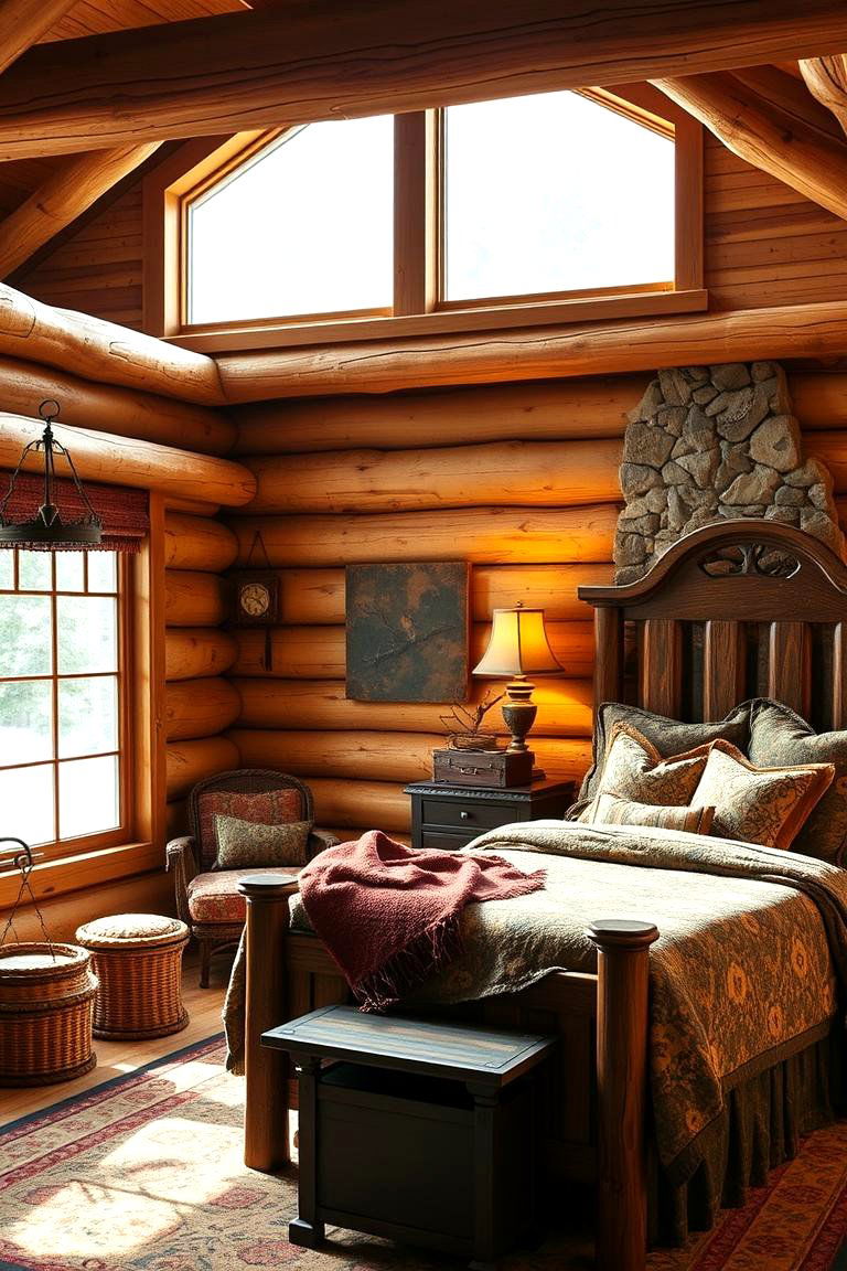 Rustic Lodge Charm - 24 Hunting Bedroom Ideas