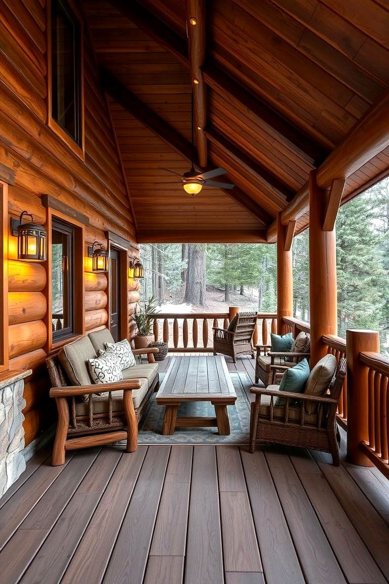 Rustic Lodge Deck - 24 Large Deck Ideas