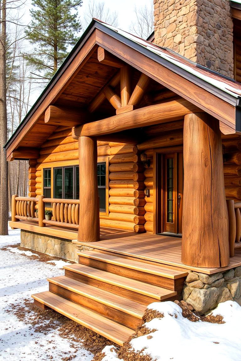 Rustic Log Cabin Appeal - 24 1980s House Exterior Ideas