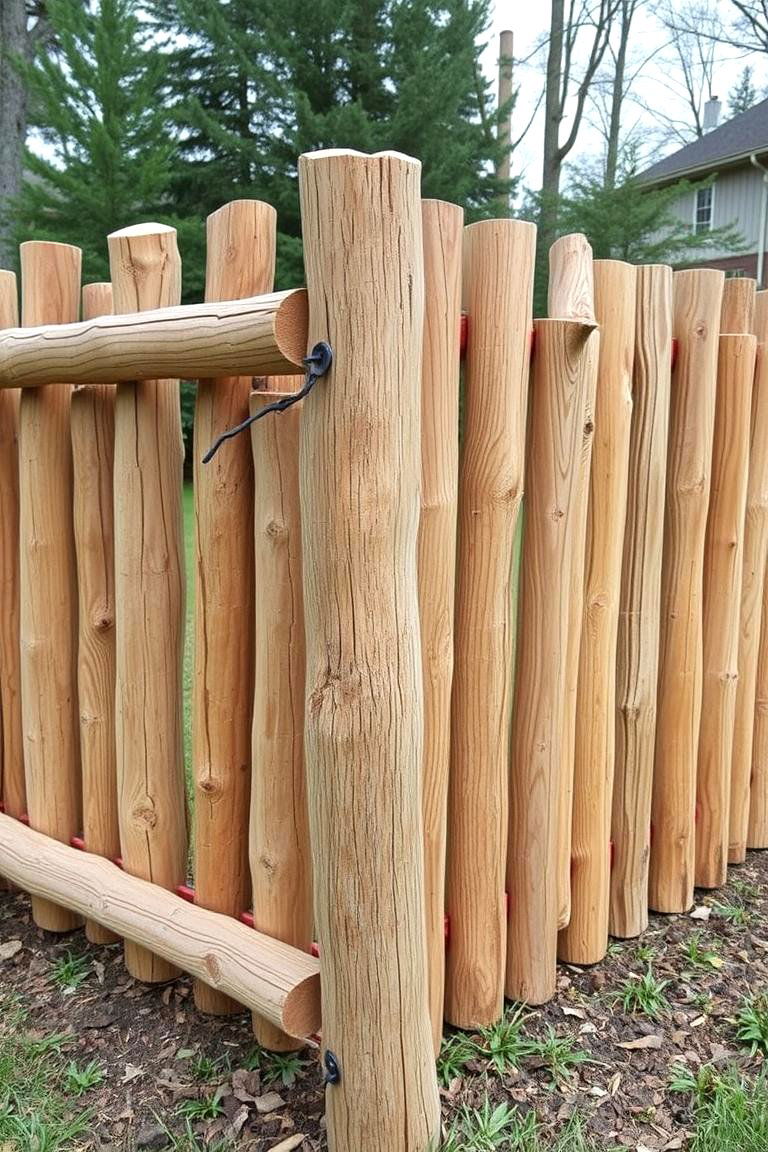 Rustic Log Fence - 24 Wood Fence Ideas