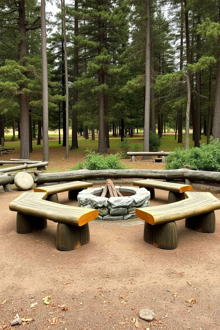 Rustic Log Seating - 24 Garden Seating Ideas