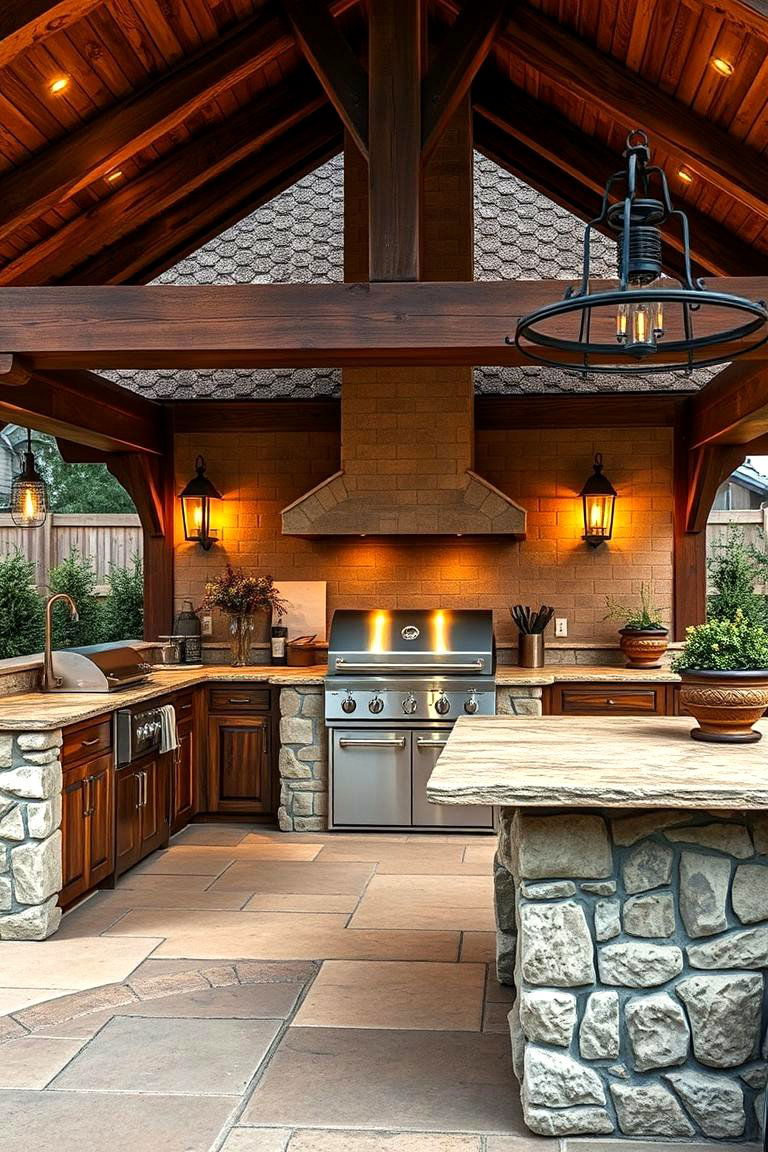 Rustic Luxury Outdoor Kitchen - 24 Luxury Outdoor Kitchen Ideas