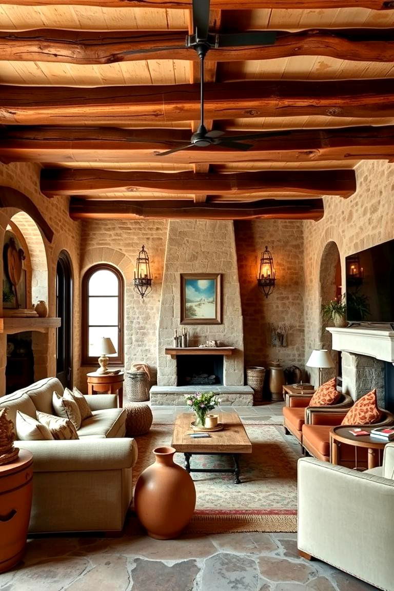 Rustic Mediterranean Charm - 24 Spanish Style Living Room Ideas