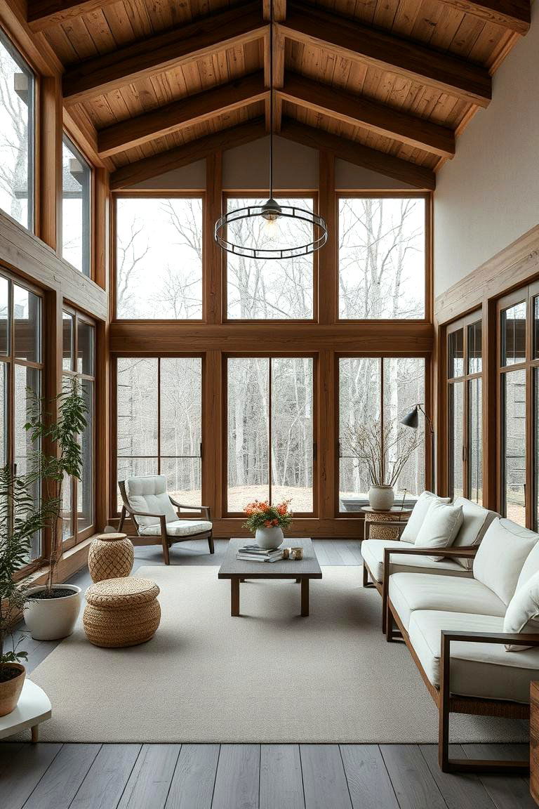 Rustic Minimalism Approach - 24 Rustic Sunroom Ideas