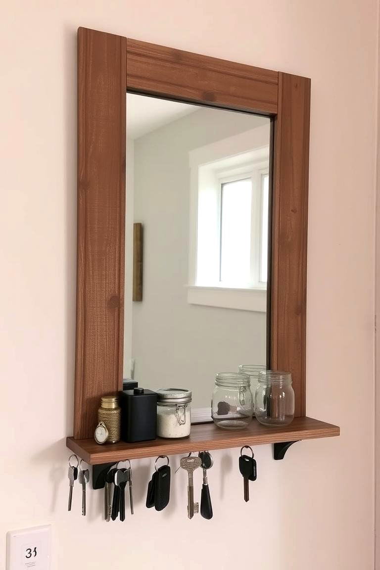 Rustic Mirror and Shelf Combo - 24 Exterior Color Palettes for Small Homes