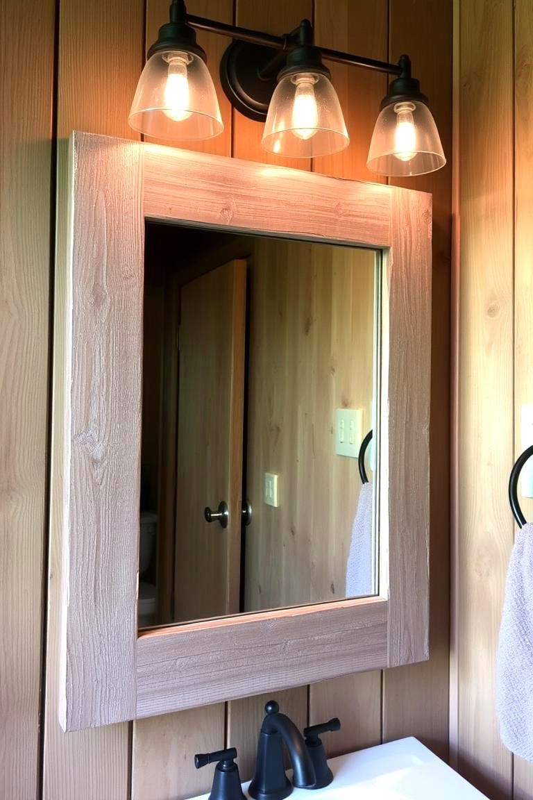 Rustic Mirrors for a Touch of Elegance - 24 Farmhouse Bathroom Ideas