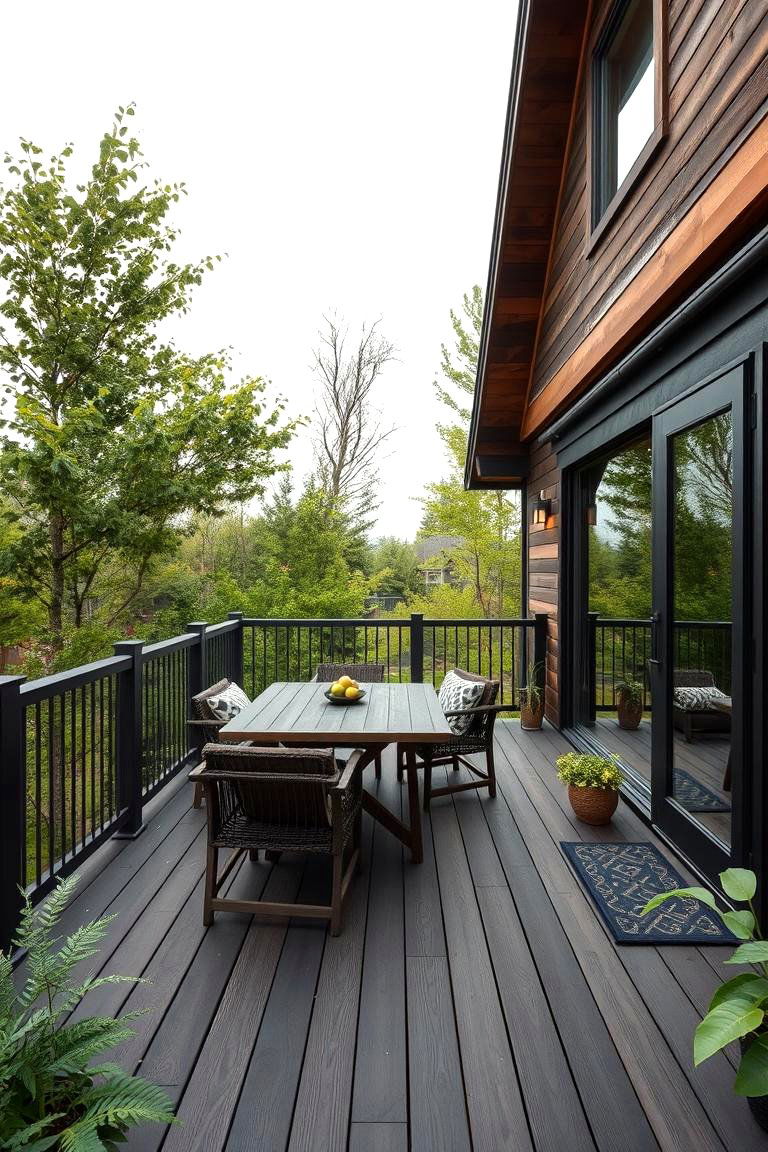 Rustic Modern Black Deck Retreat - 24 Black Deck Ideas
