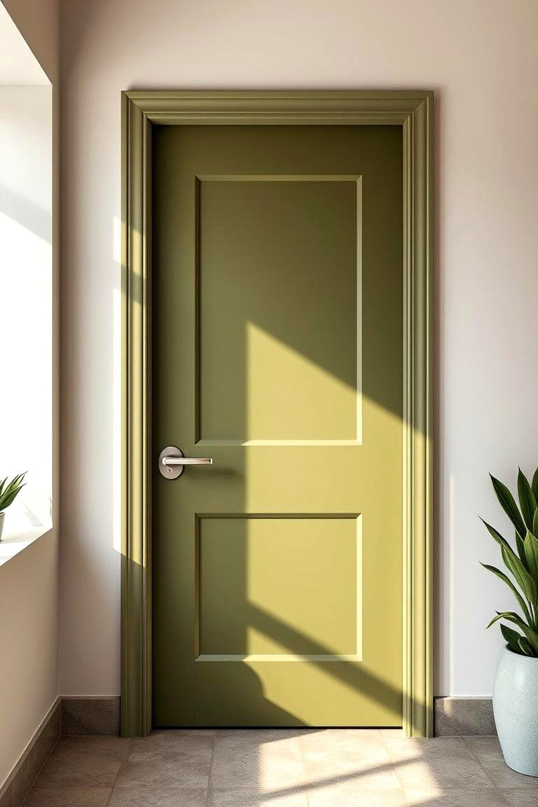 Rustic Olive Green Charm - 24 Olive Green Front Door Ideas