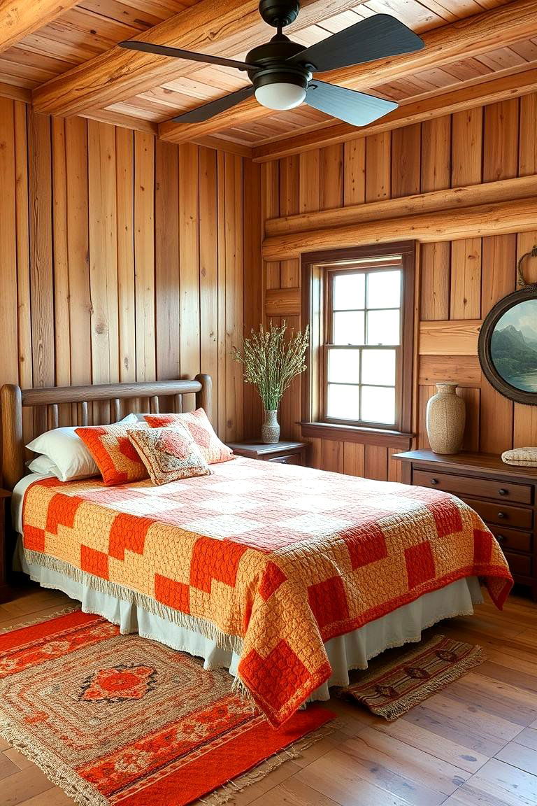 Rustic Orange Charm - 24 Orange Bedroom Ideas