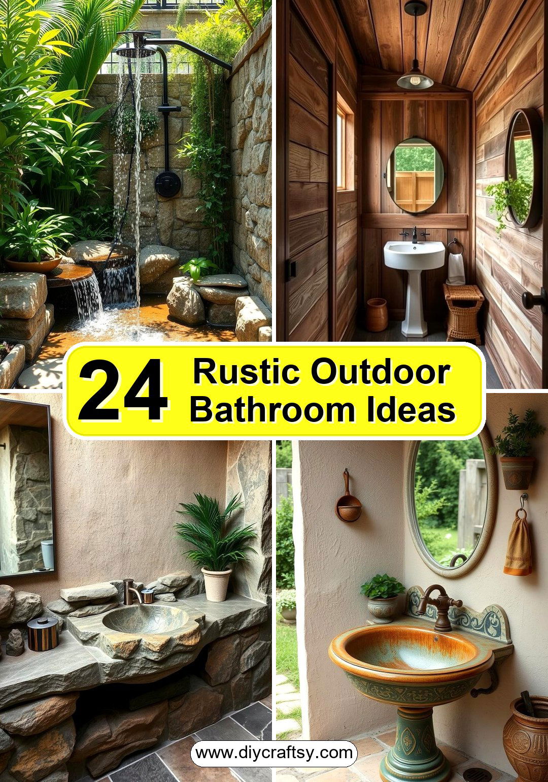 Rustic Outdoor Bathroom Ideas