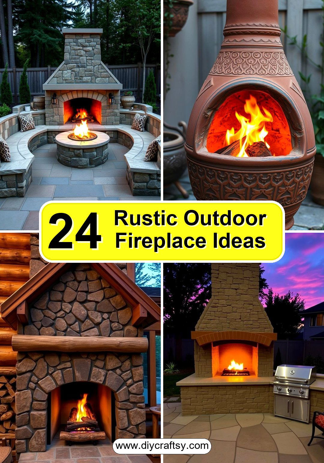 Rustic Outdoor Fireplace Ideas