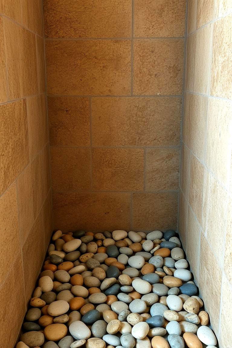 Rustic Pebble Floor - 24 Stone Shower Design Ideas