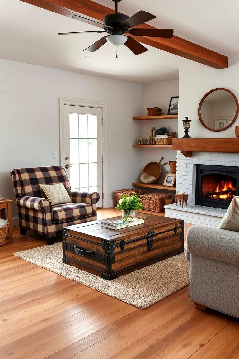 Rustic Pine Planks - 24 Living Room Wood Floor Ideas