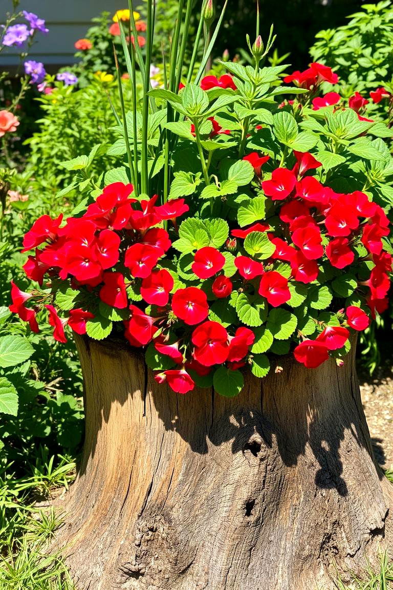 Rustic Planter Paradise - 24 Tree Stump Decorating Ideas