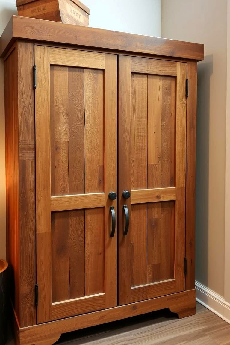 Rustic Reclaimed Wood Cabinet - 24 Corner Cabinet Ideas
