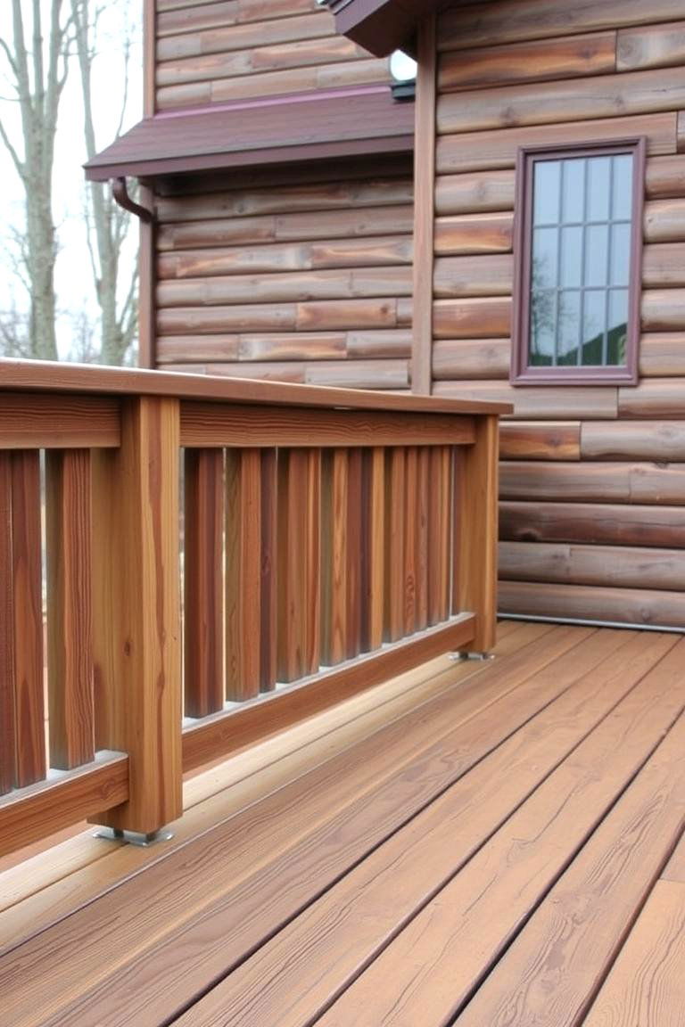 Rustic Reclaimed Wood Charm - 24 Horizontal Deck Railing Ideas